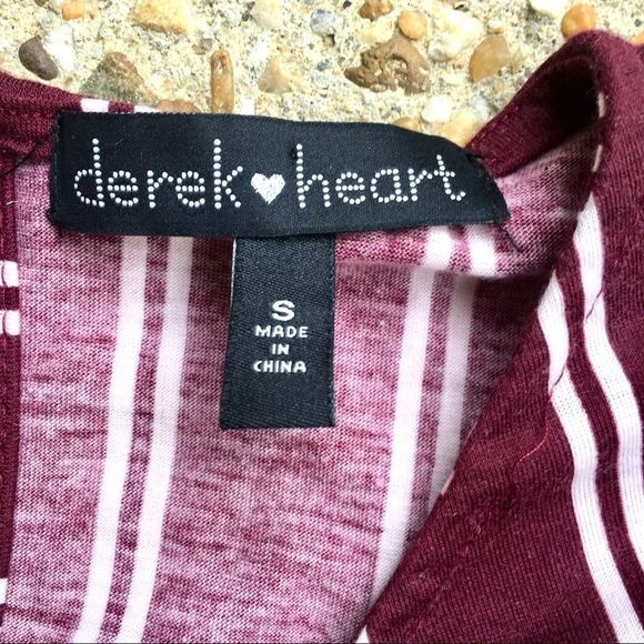 Derek Heart Striped Jumpsuit Short Sleeve S - Picture 2 of 7